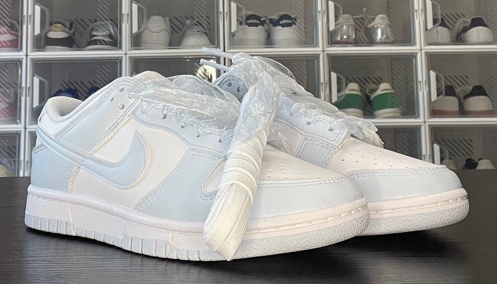 Nike Dunk Low Next Nature Blue Tint Ribbon Laces 6W/4.5Y